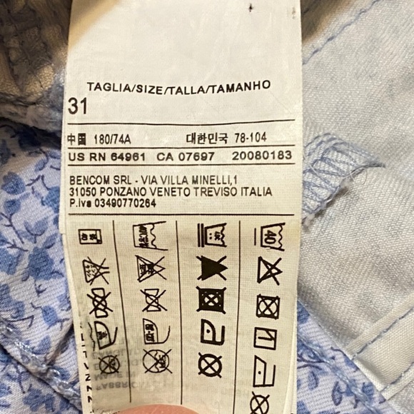 United Colors Of Benetton Blue Floral Jeggings 31 Waist - Picture 12 of 12